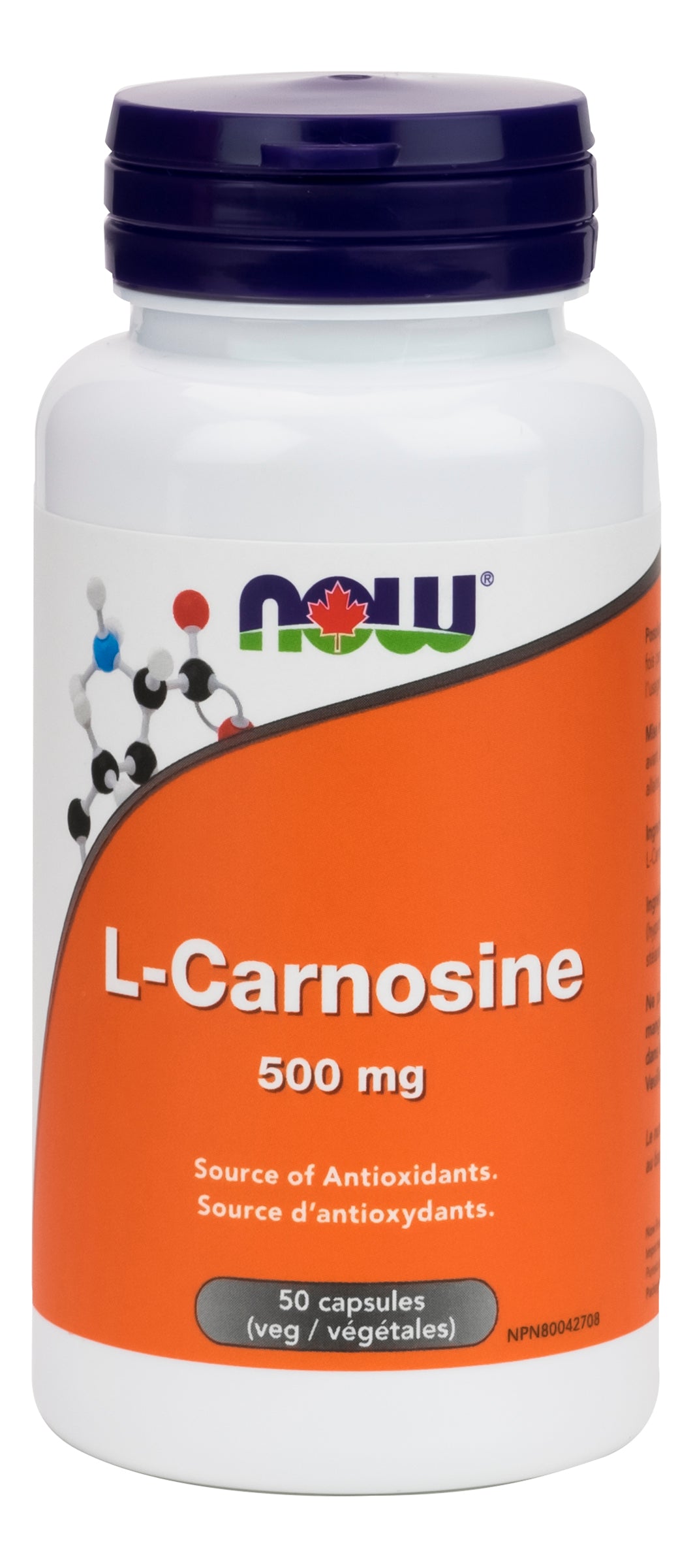 NOW L- Carnosine 500mg 50 Vegetarian Capsules