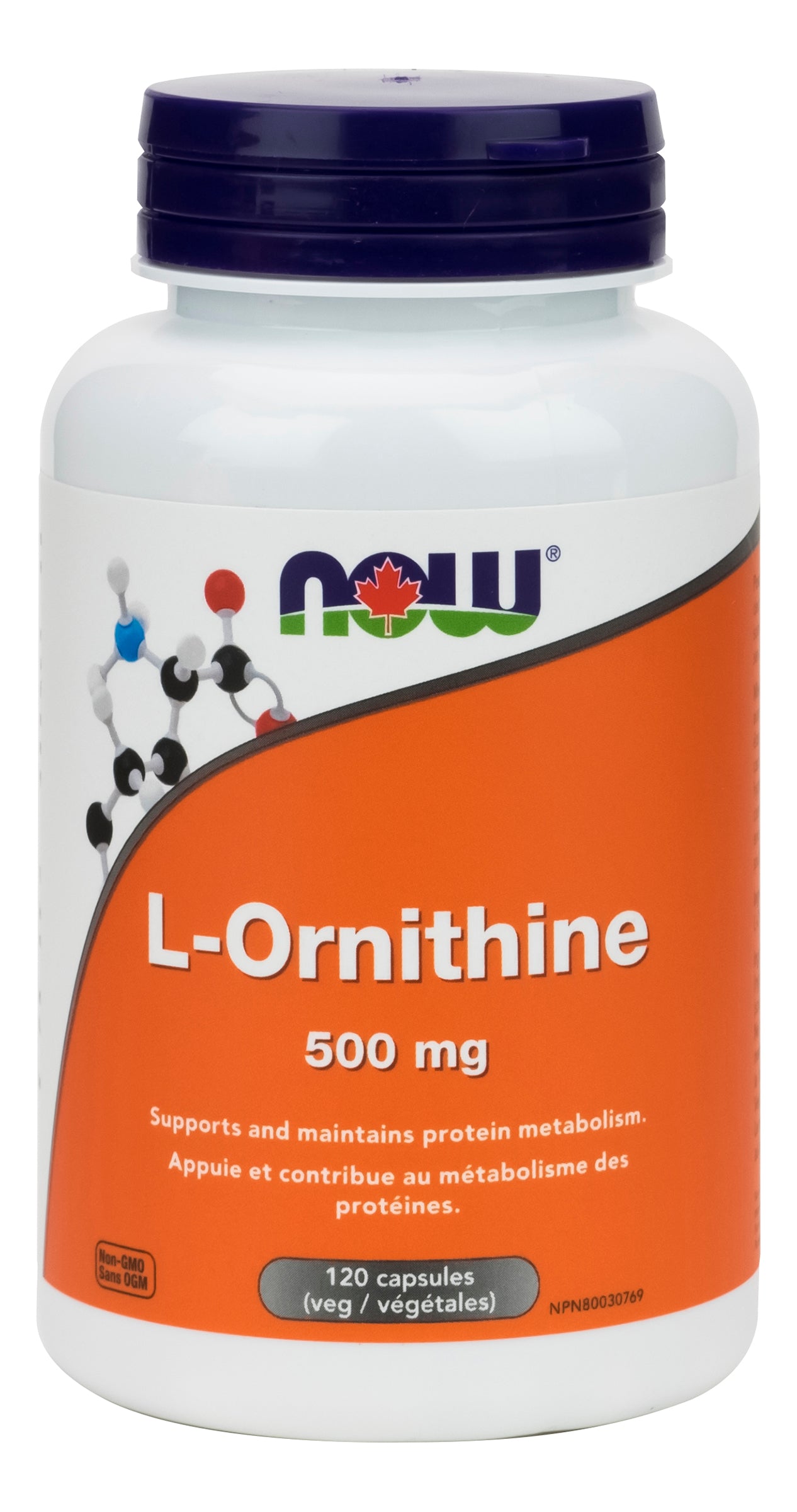 NOW L-Ornithine 500mg 120 Capsules