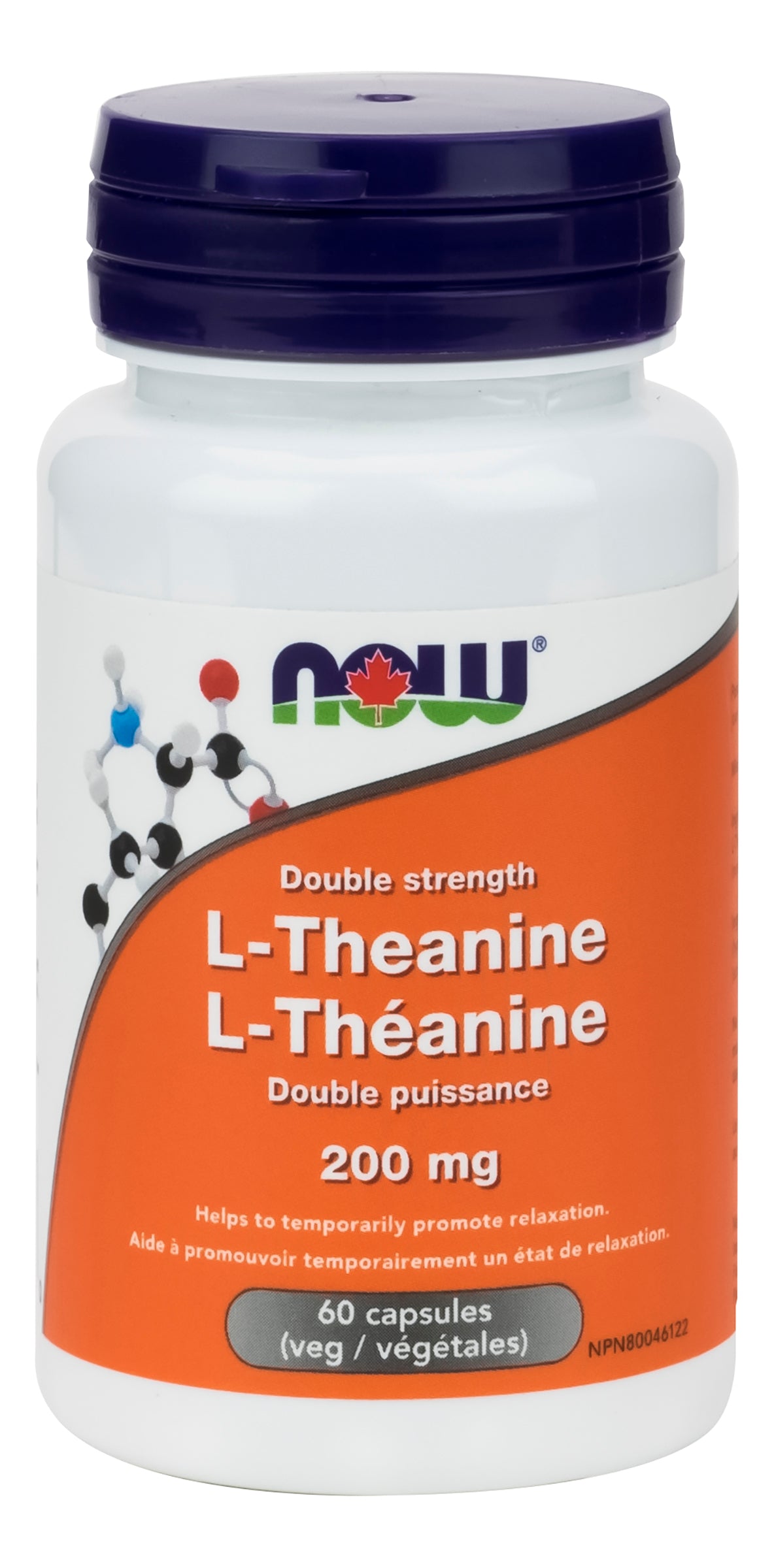 NOW L-Theanine 200mg 60 Capsules