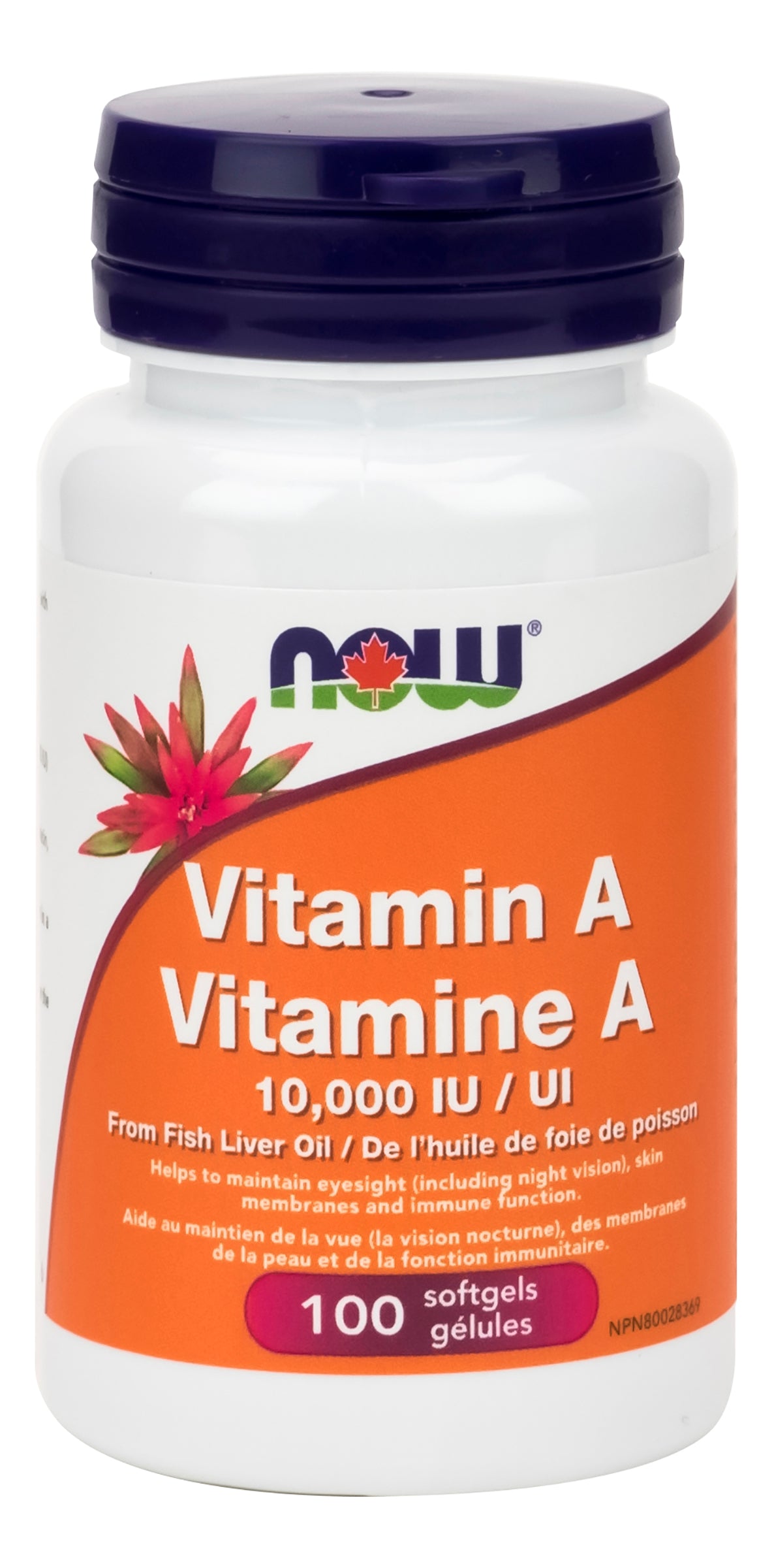 Now Vitamin A 10,000 iu 100 Softgels