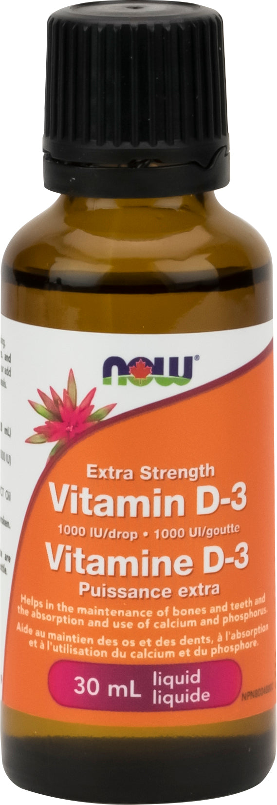 NOW Vitamin D3 Liquid Extra Strength 1000 iu/drop 30ml
