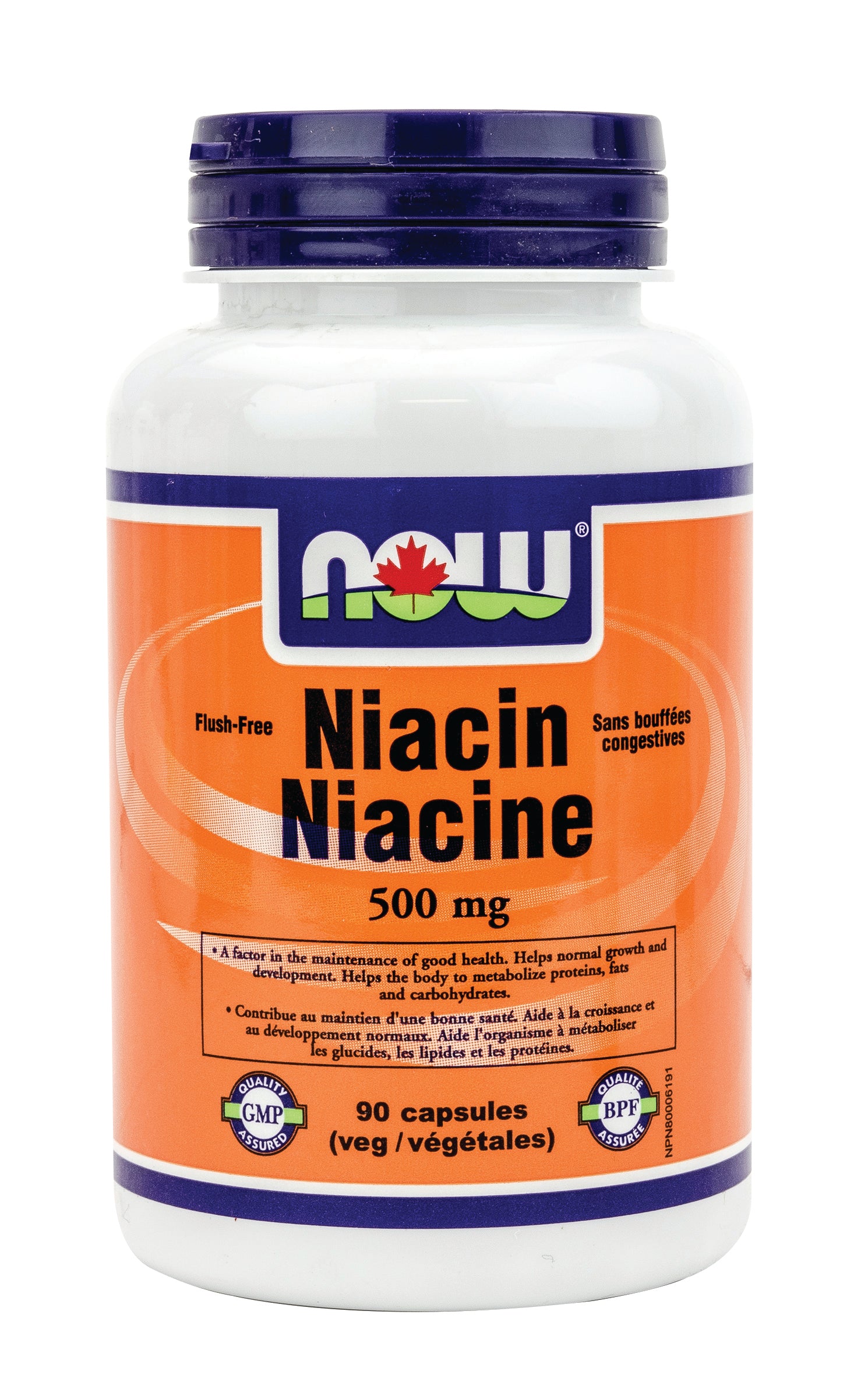NOW 2X Flush Free Niacin 500mg 90 Vegetarian Capsules