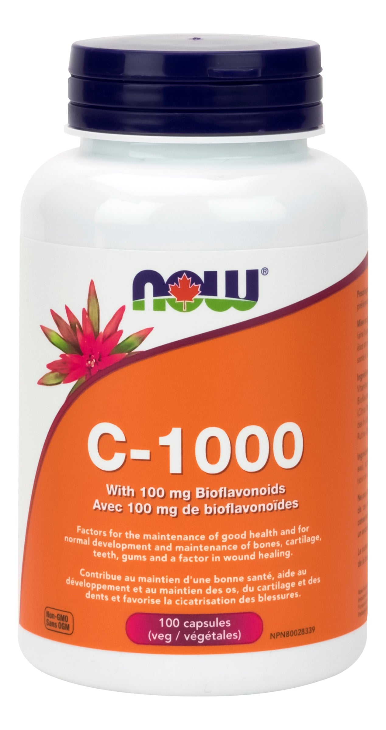 NOW Vitamin C-1000 With 100mg Bioflavinoids 100 Vegetarian Capsules