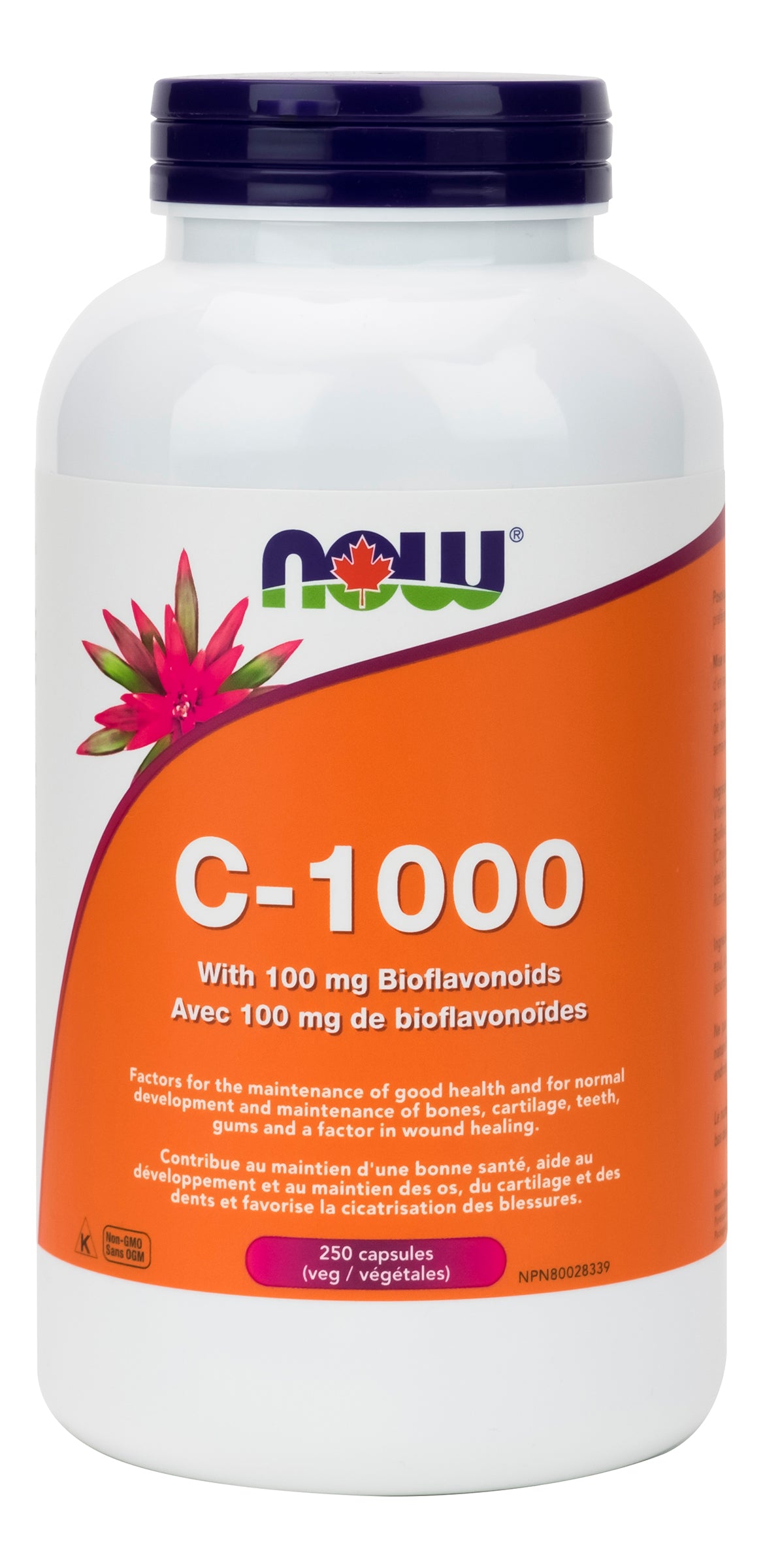 NOW Vitamin C-1000 With 100mg Bioflavinoids 250 Vegetarian Capsules