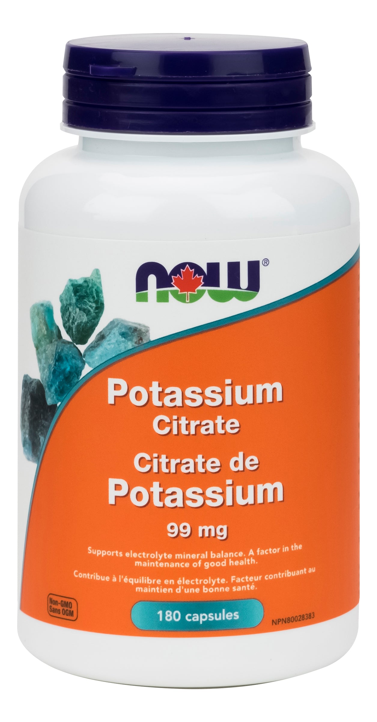 NOW Potassium Citrate 99mg 180 Capsules