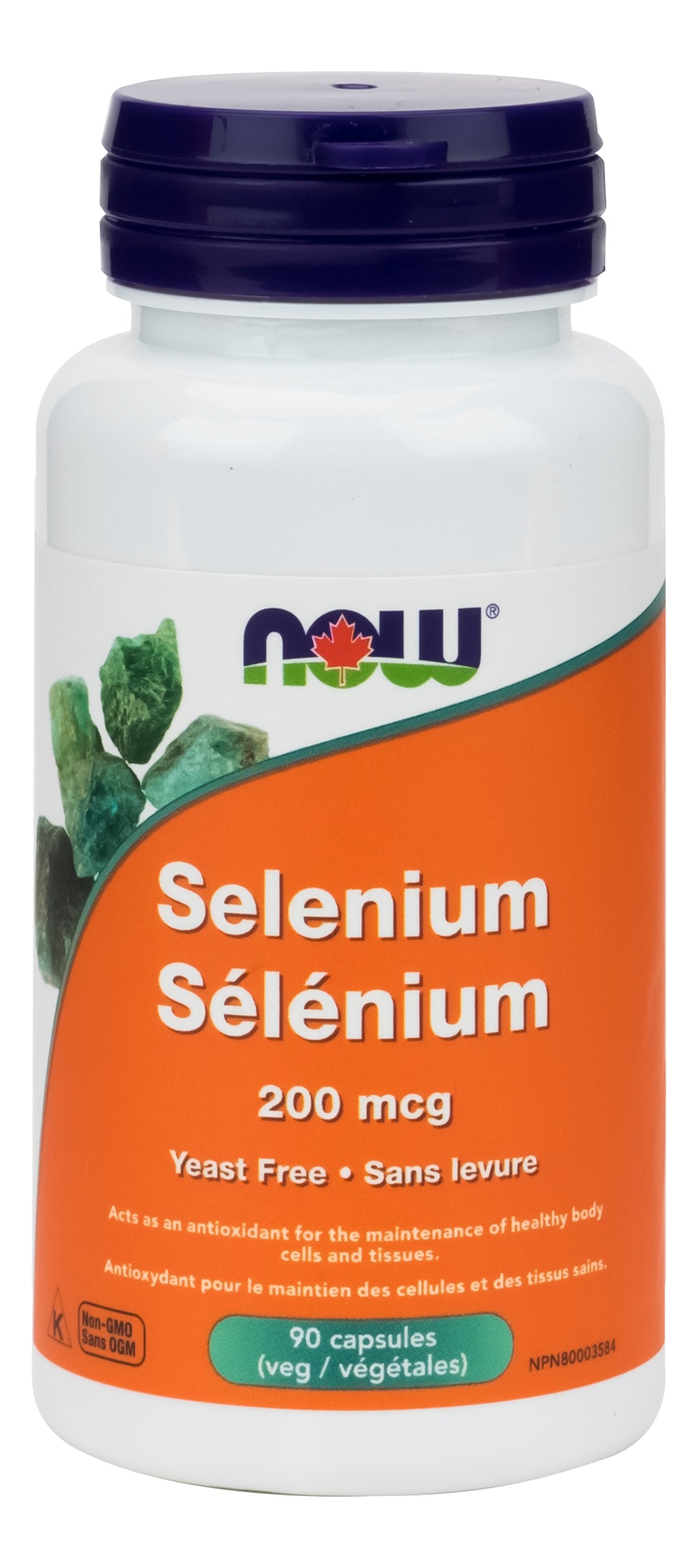 NOW Selenium 200mcg 90 Vegetarian Capsules