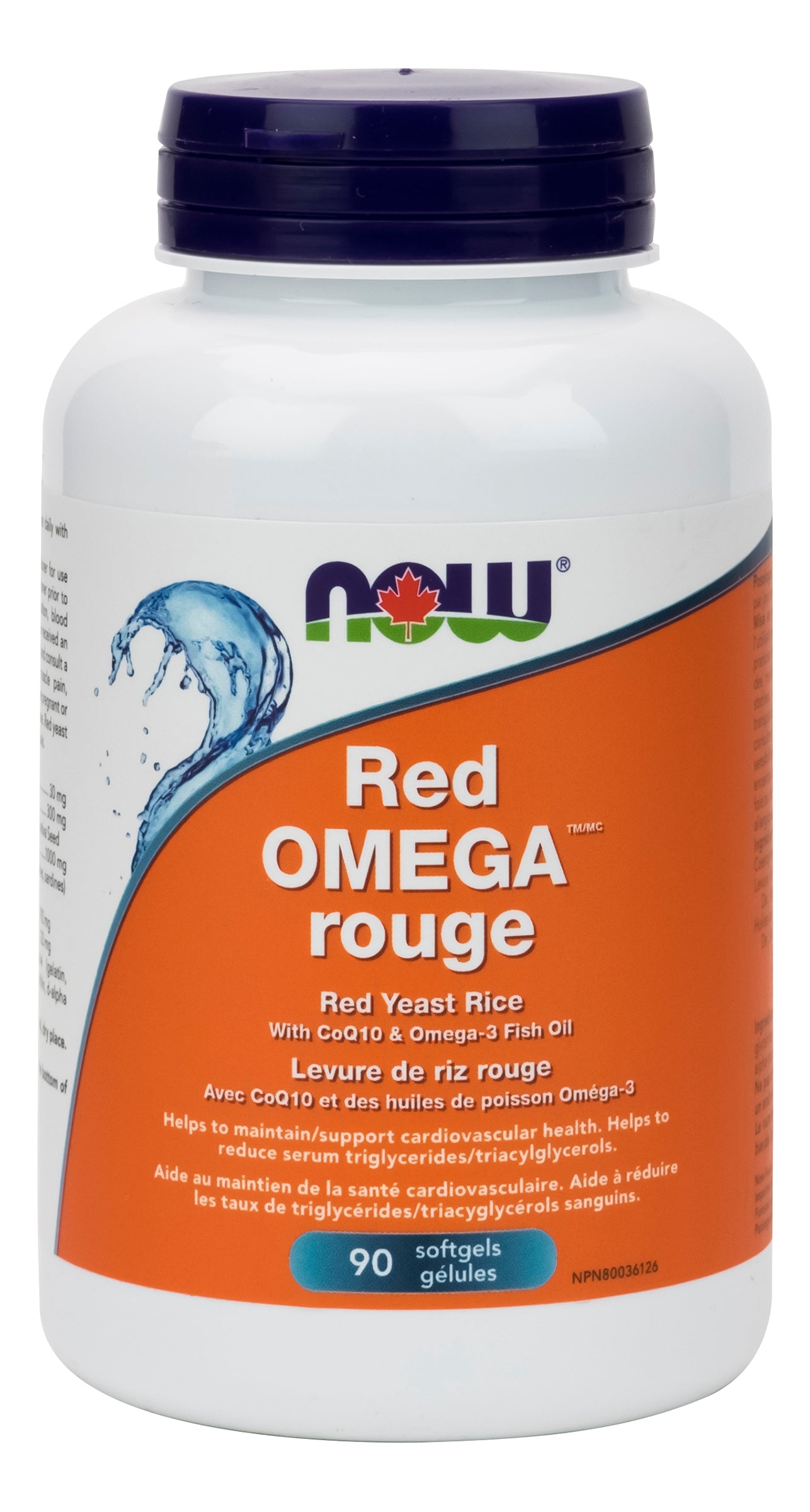 NOW Red Omega Red Yeast Rice with CoQ10 90 Softgels