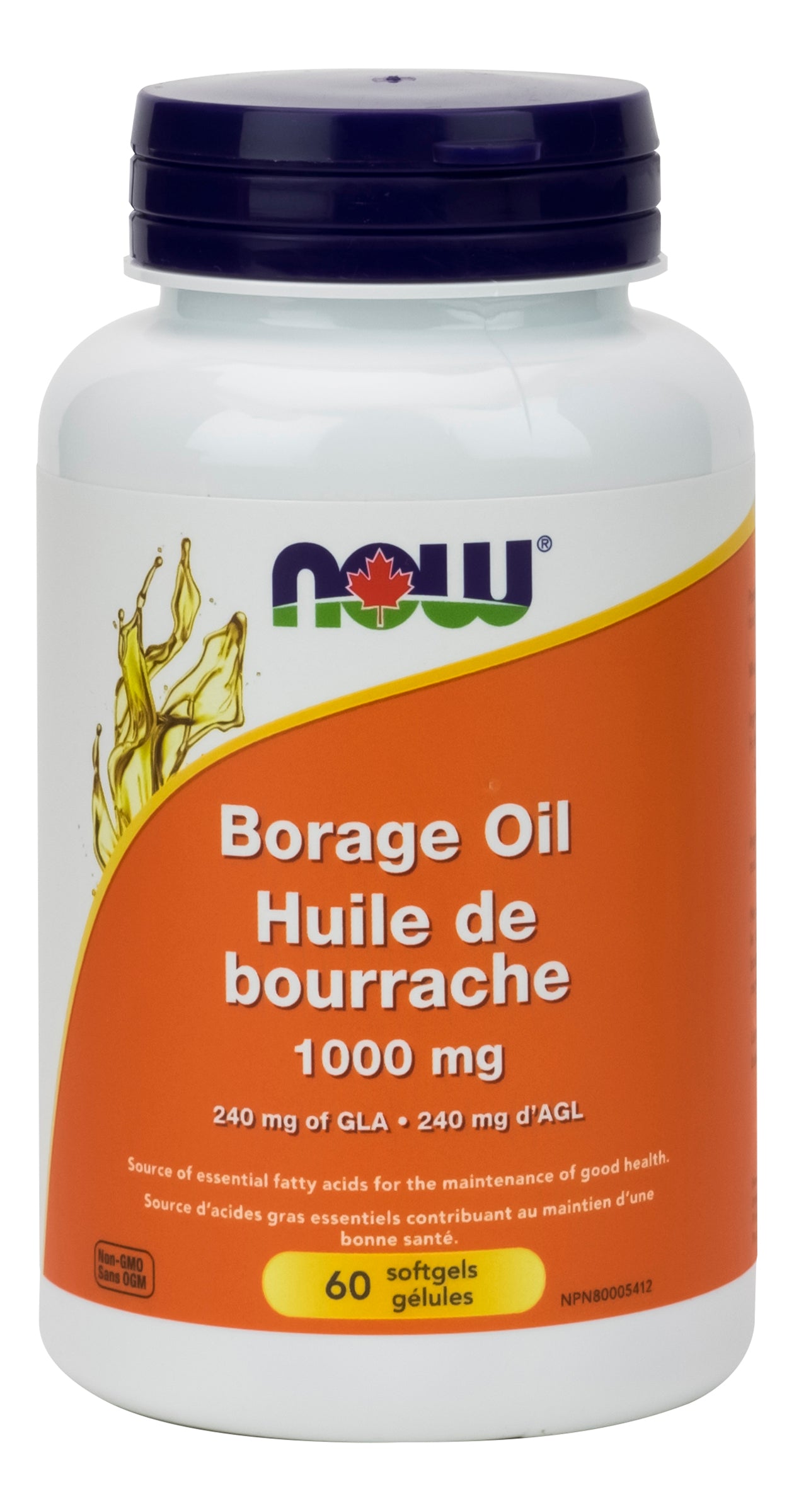 NOW Borage Oil 1000mg 240mg GLA 120 Softgels