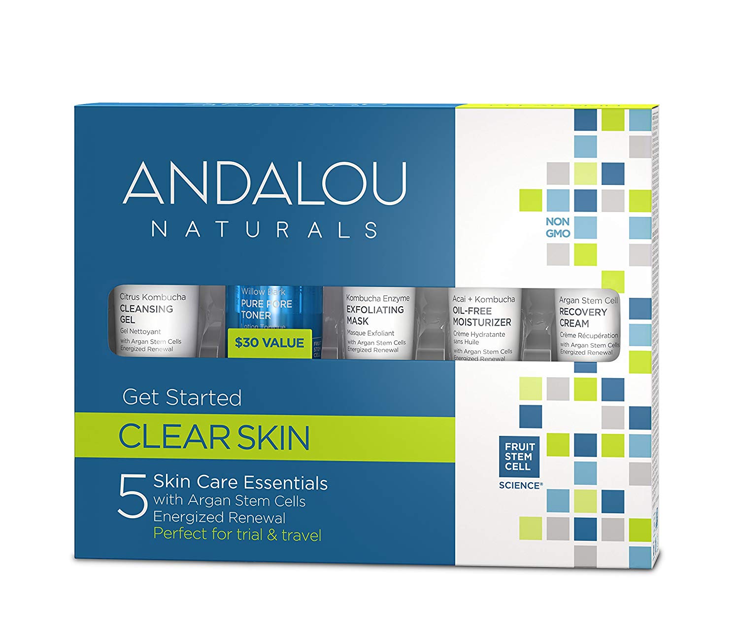 Andalou Clear Skin Get Started Kit 5 Pieces (Discontinued)