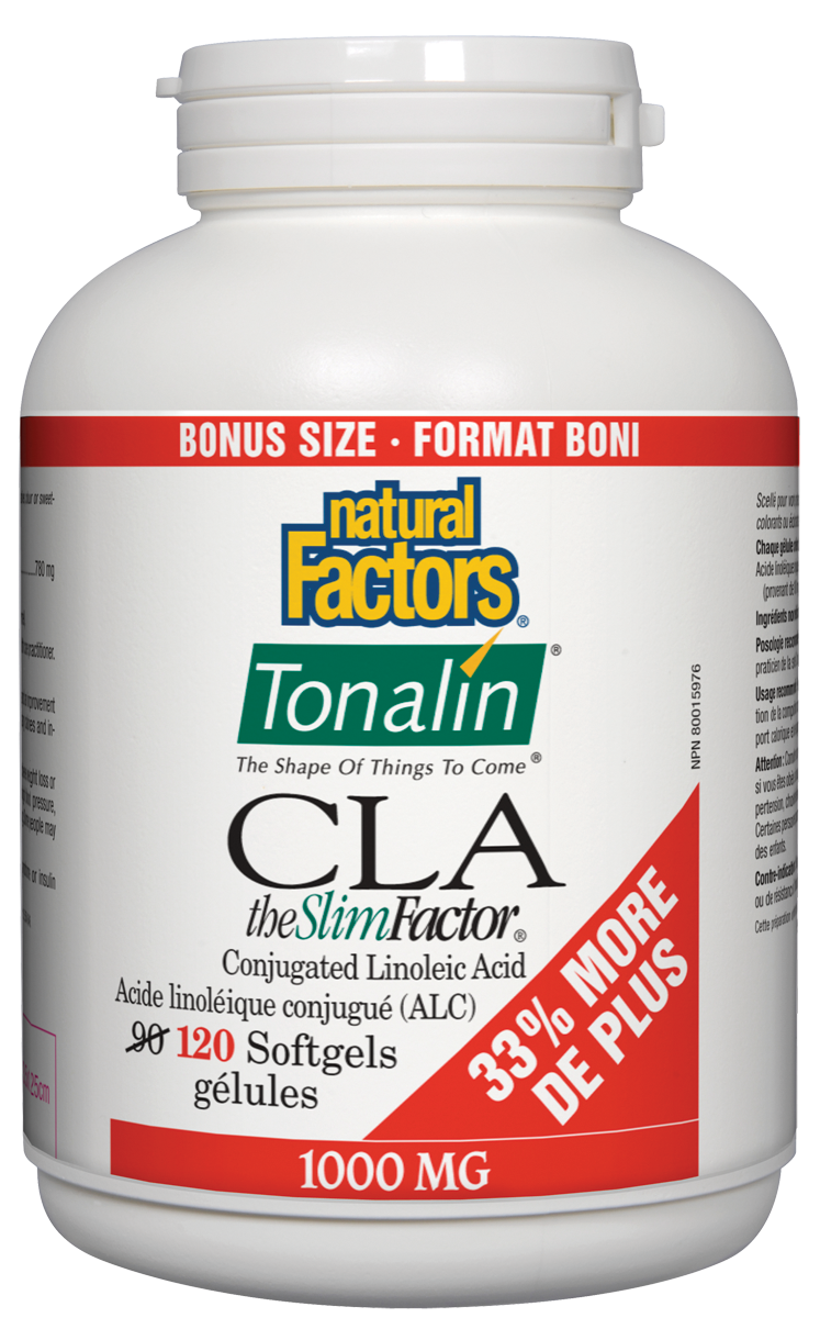 Natural Factors CLA Tonalin The Slim Factor 1000mg 120 Softgels