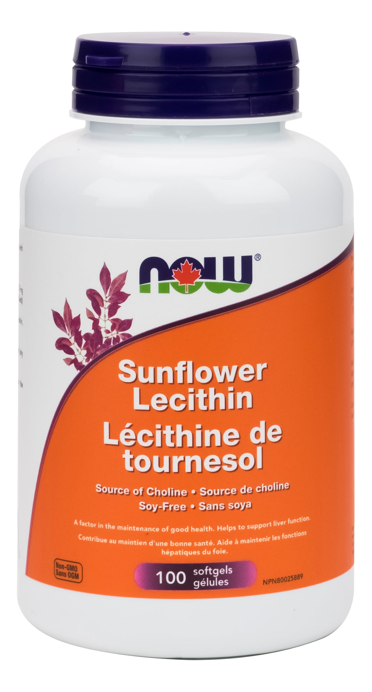 NOW Sunflower Lecithin 1200mg 100 Softgels