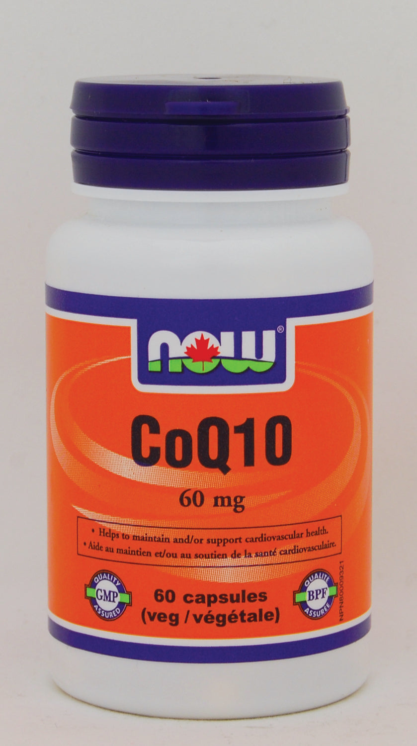 NOW CoQ10 60 mg 60 Vegetarian Capsules