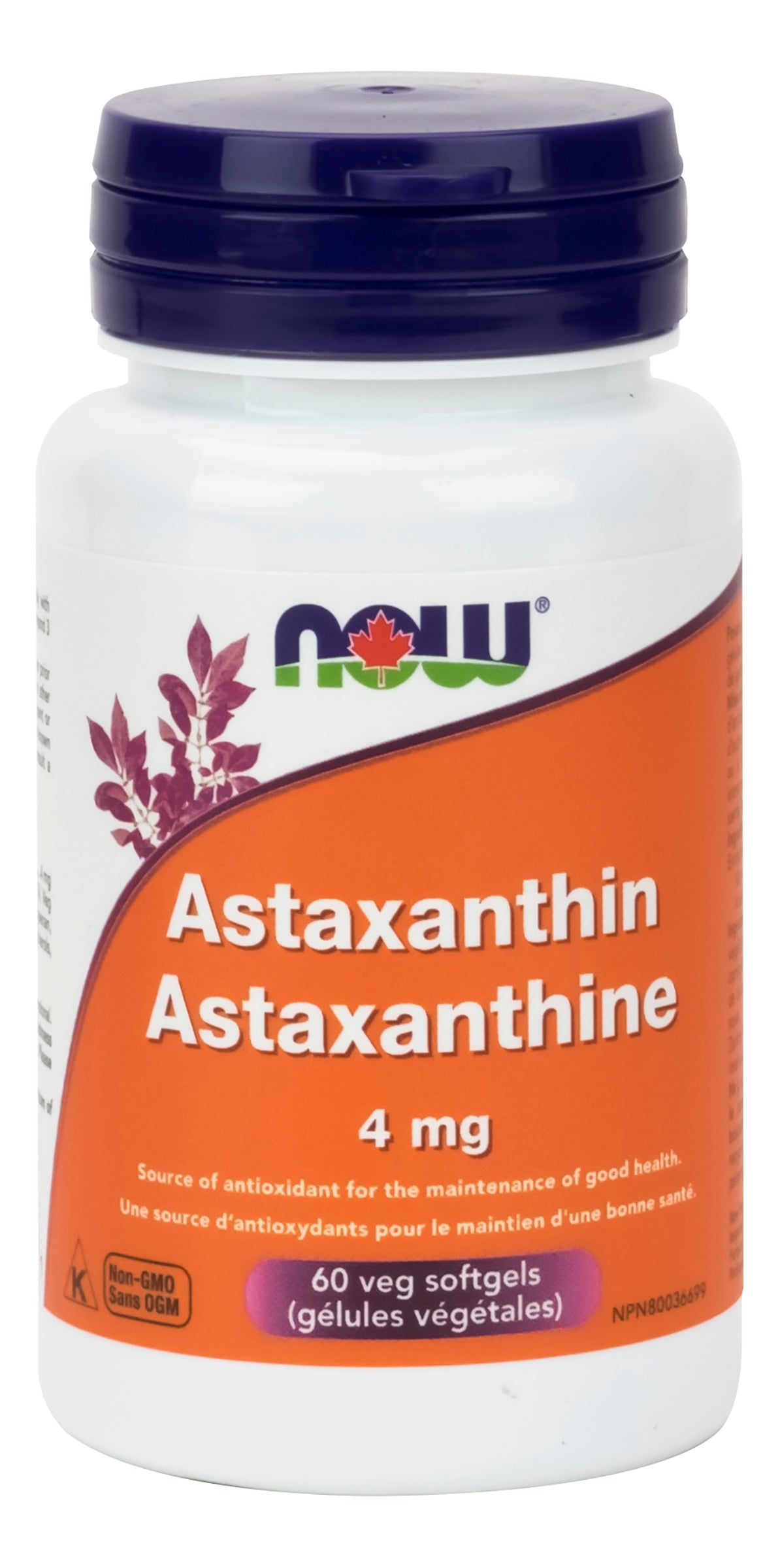 NOW Astaxanthin 4mg 60 Gelatin Capsules