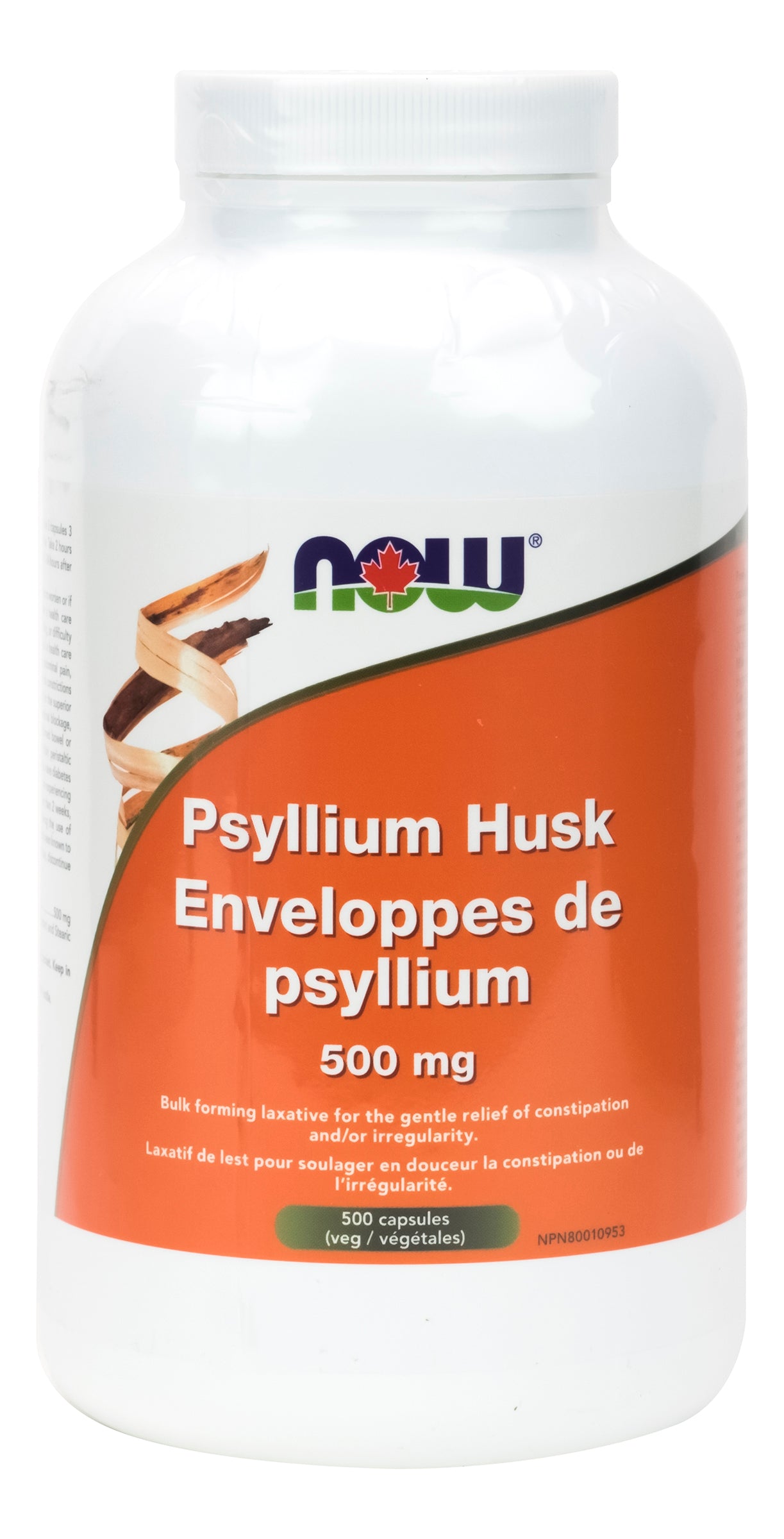 NOW Psyllium Husk 500mg 500 Veg Capsules