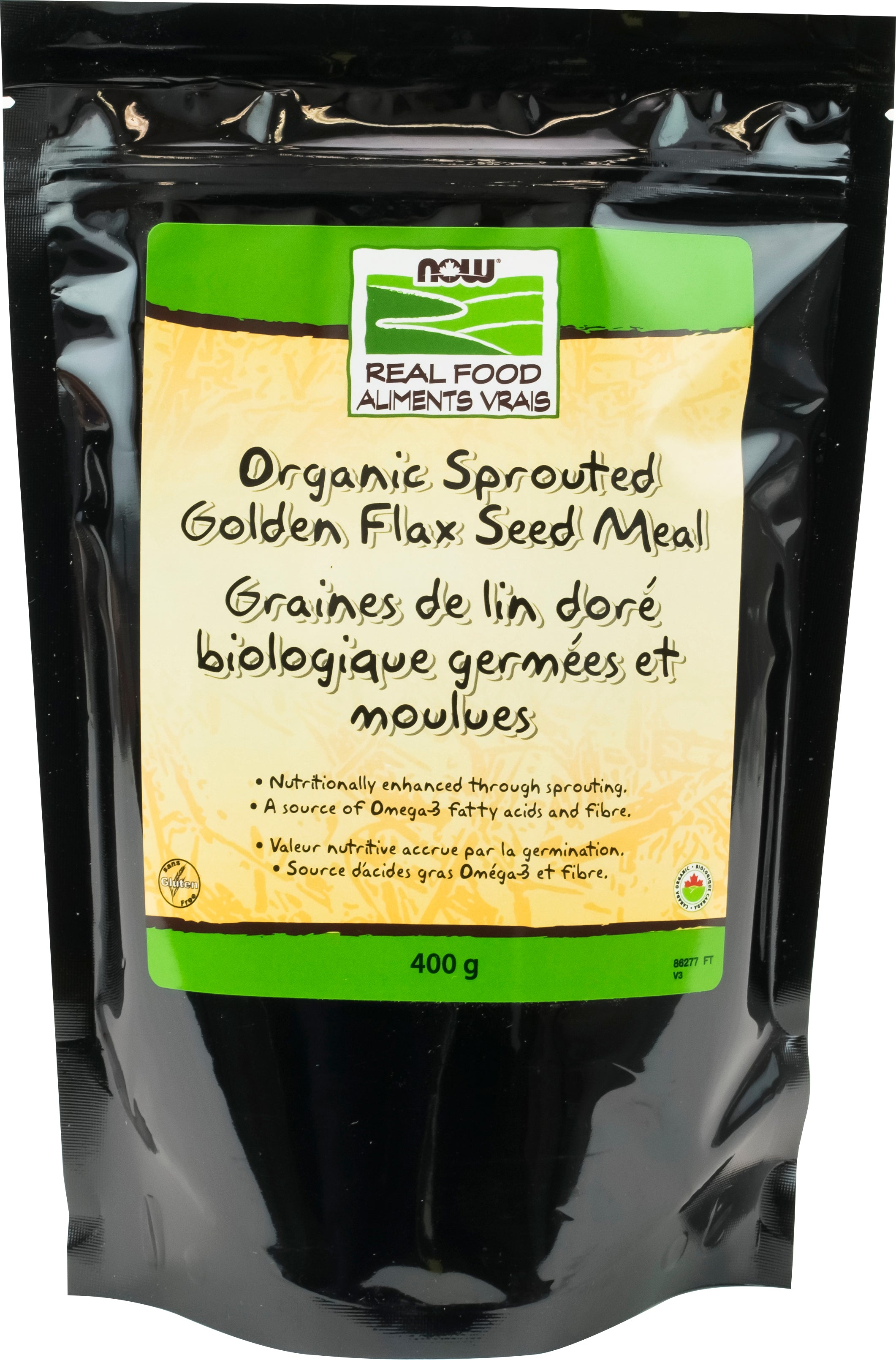 NOW Organic Golden Flax Seed Meal 400g