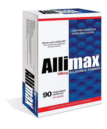 Allimax 180mg-100% Stabilized Allicin 90 Capsules