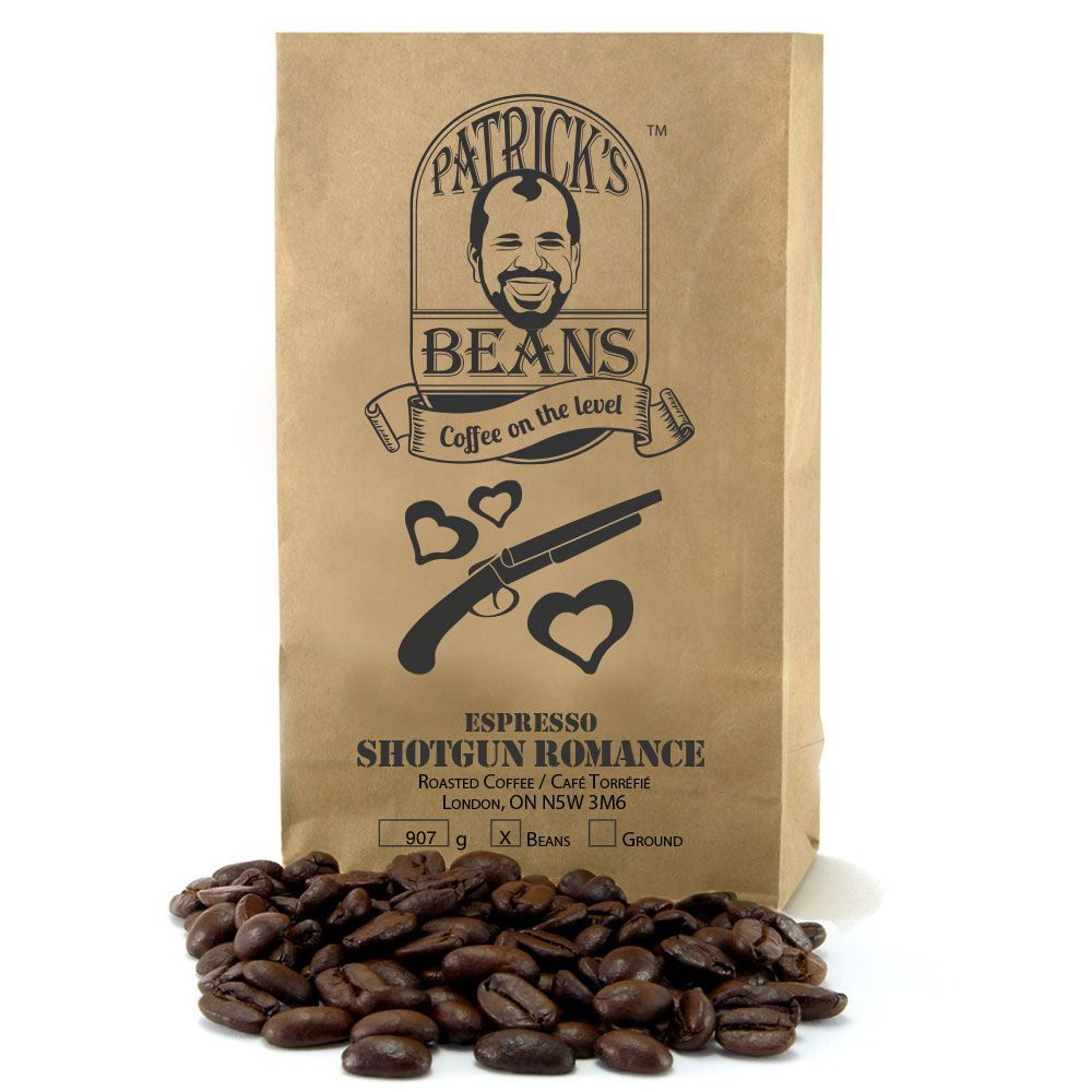 Pat's Beans 2lb Whole Bean Shotgun Romance Espresso