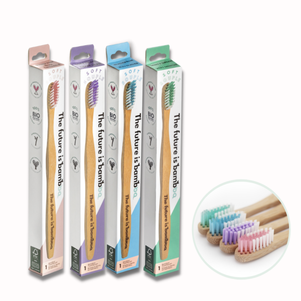 The Future is Bamboo Adult Soft Bamboo Toothbrush (Assorted Colours), Each