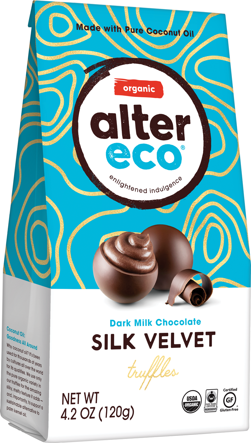 Alter Eco Dark Milk Chocolate Silk Velvet Truffles 120g