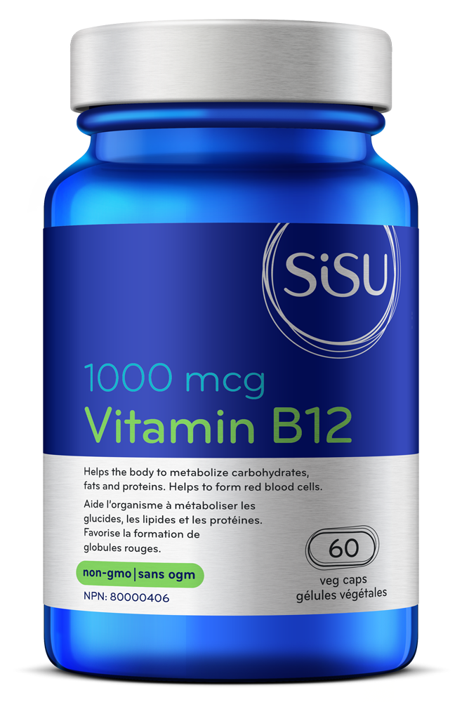 Sisu Vitamin B12 Cyanocobalamin 1000mcg 60 Vegetarian Capsules