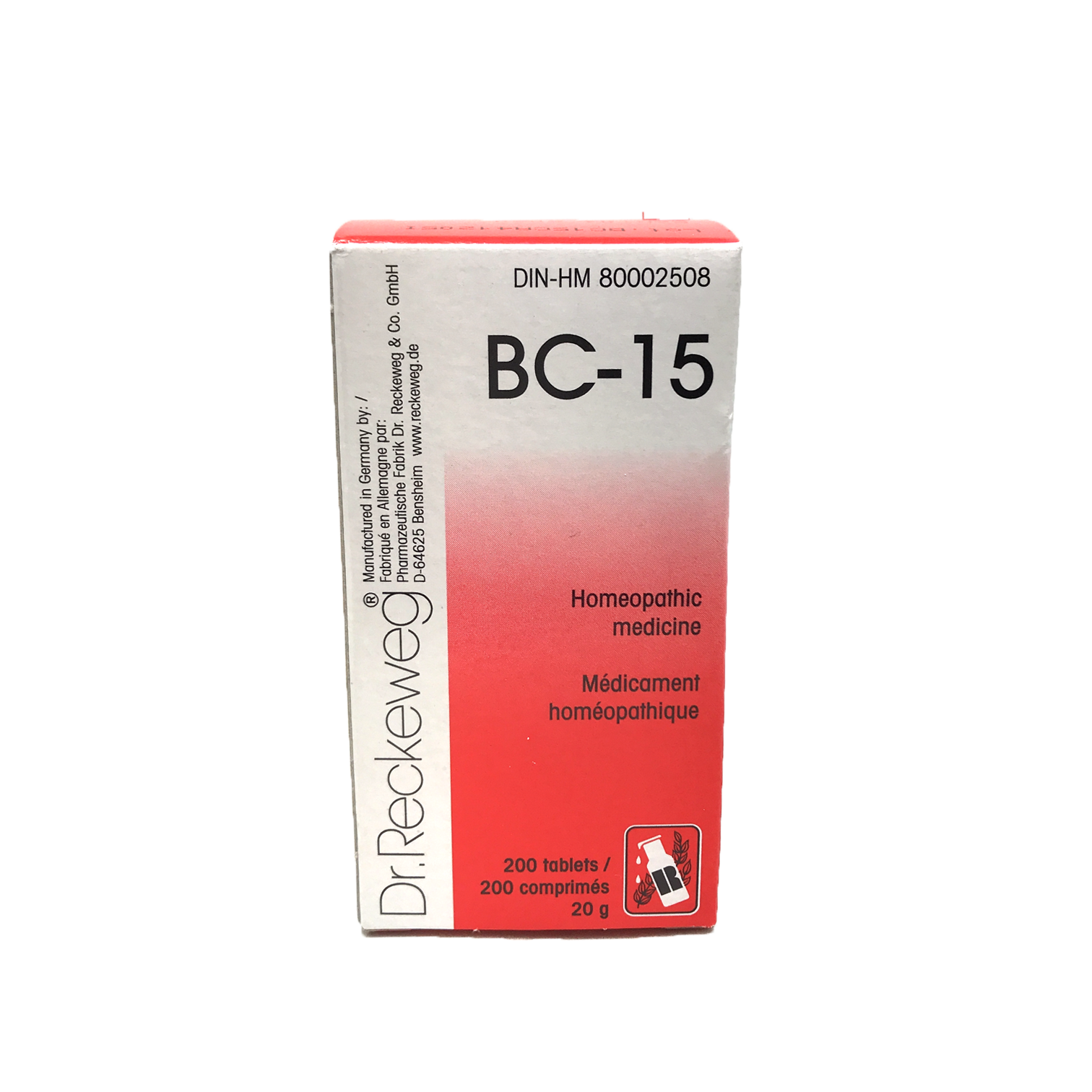 Dr. Reckeweg BC-15 200 Tablets 20g