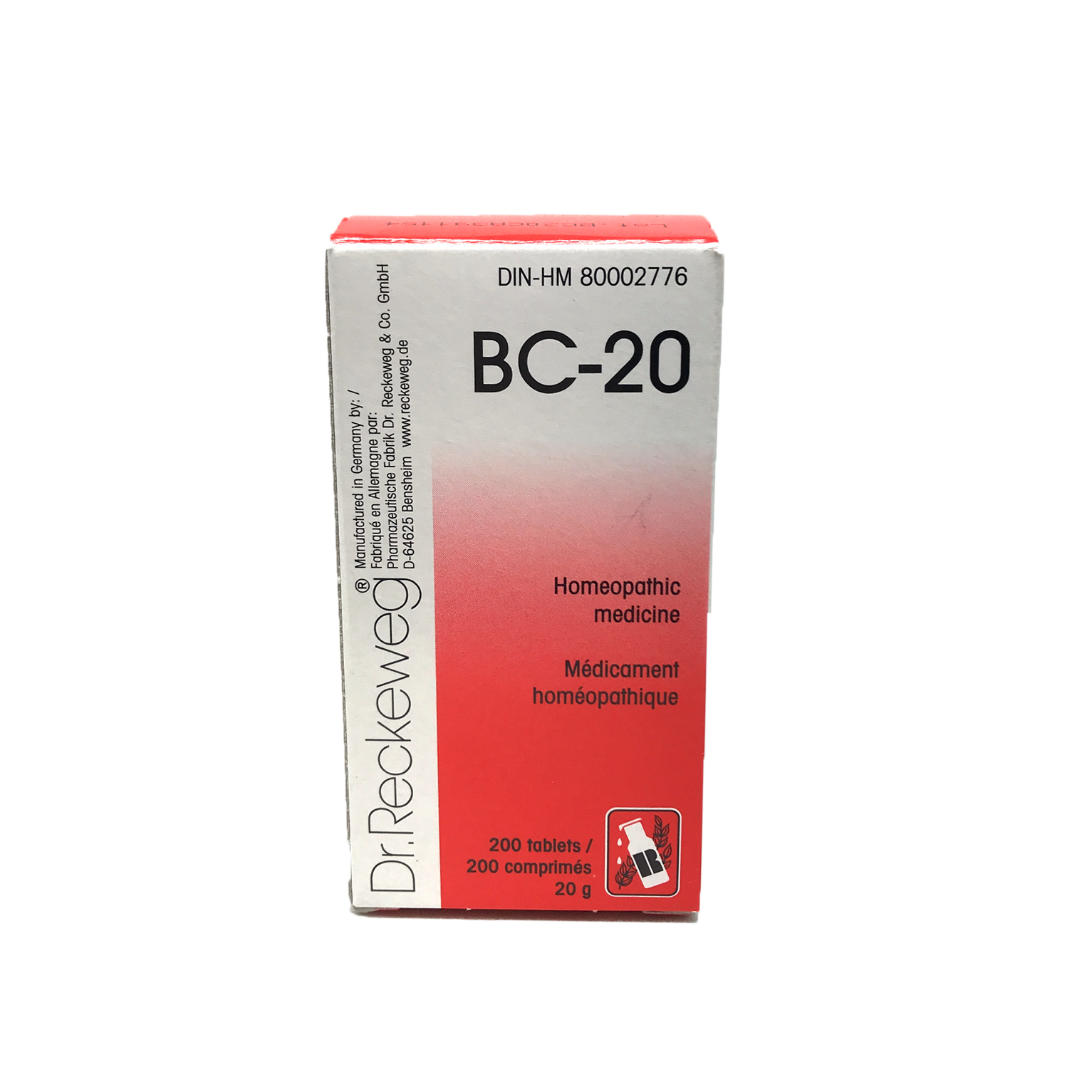 Dr. Reckeweg BC-20 200 Tablets 20g
