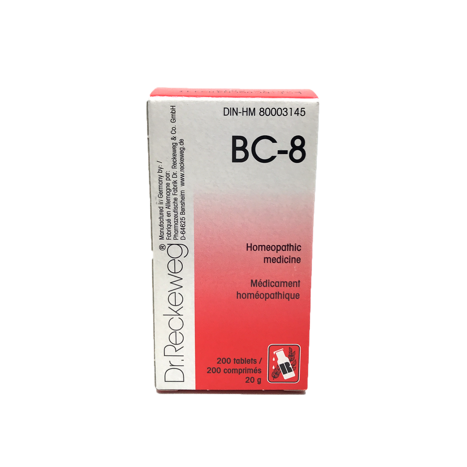 Dr. Reckeweg BC-08 200 Tablets 20g