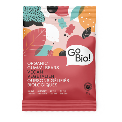 GoBio Organic Vegan Gummi Bears 75g