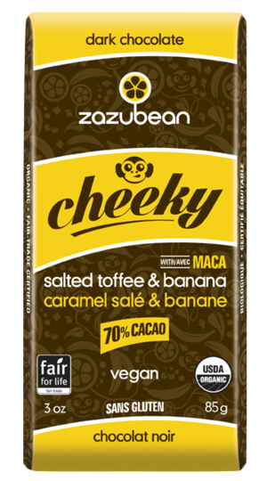 Zazubean Cheeky Organic Salted Toffee and Banana 85g