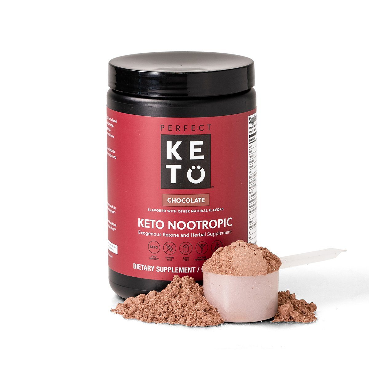 Perfect Keto Nootropic Ketone & Herbal Supplement Chocolate 271g