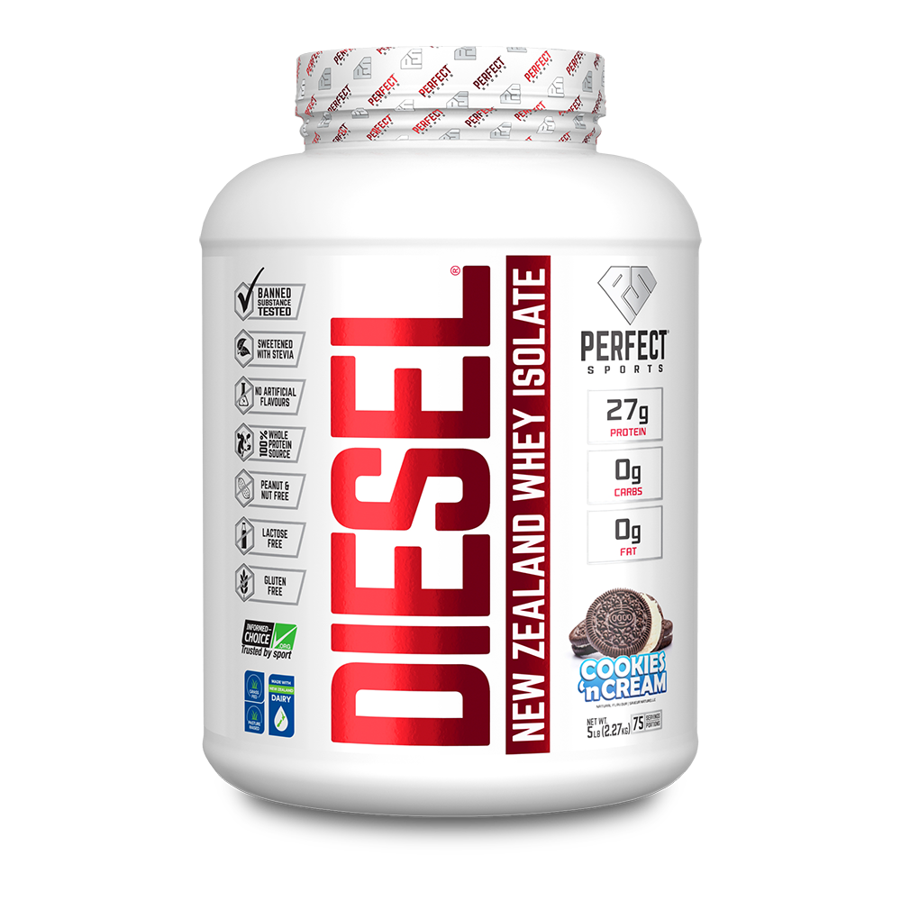 Perfect Sports Diesel Whey Protein Isolate Cookies & Cream 5lb, 2.27kg