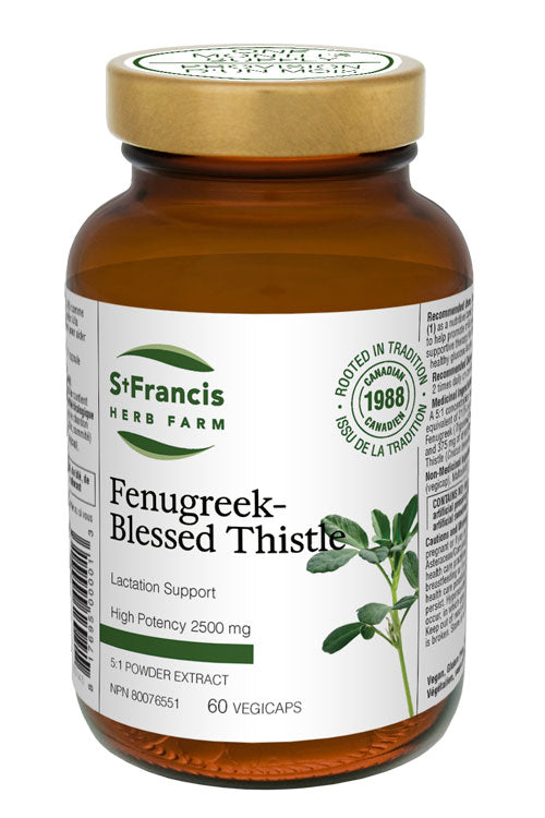 St. Francis Fenugreek Blessed Thistle Lactation Support 60 Vegetarian Capsules