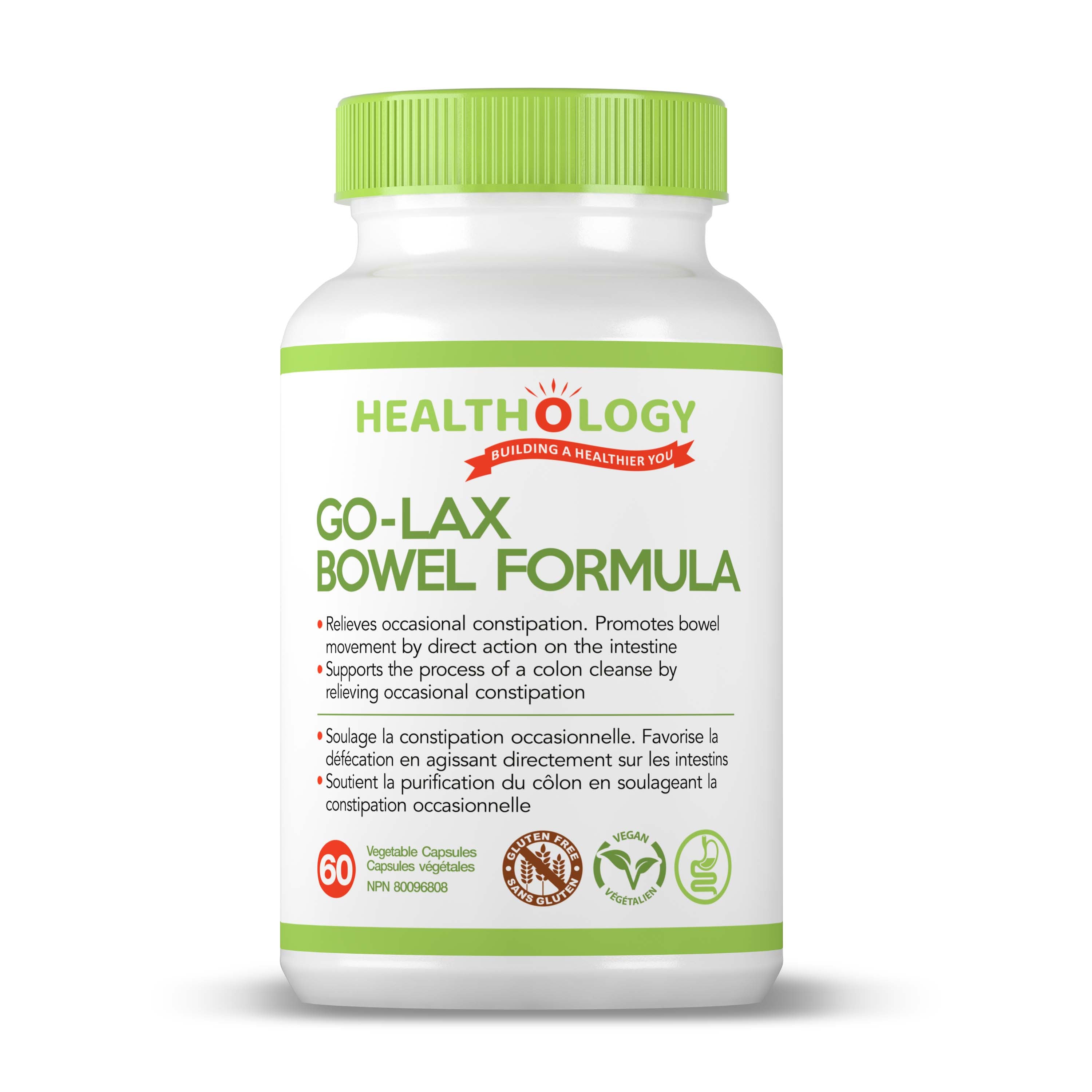 Healthology Go-Lax Bowel Formula 60 Vegetarian Capsules