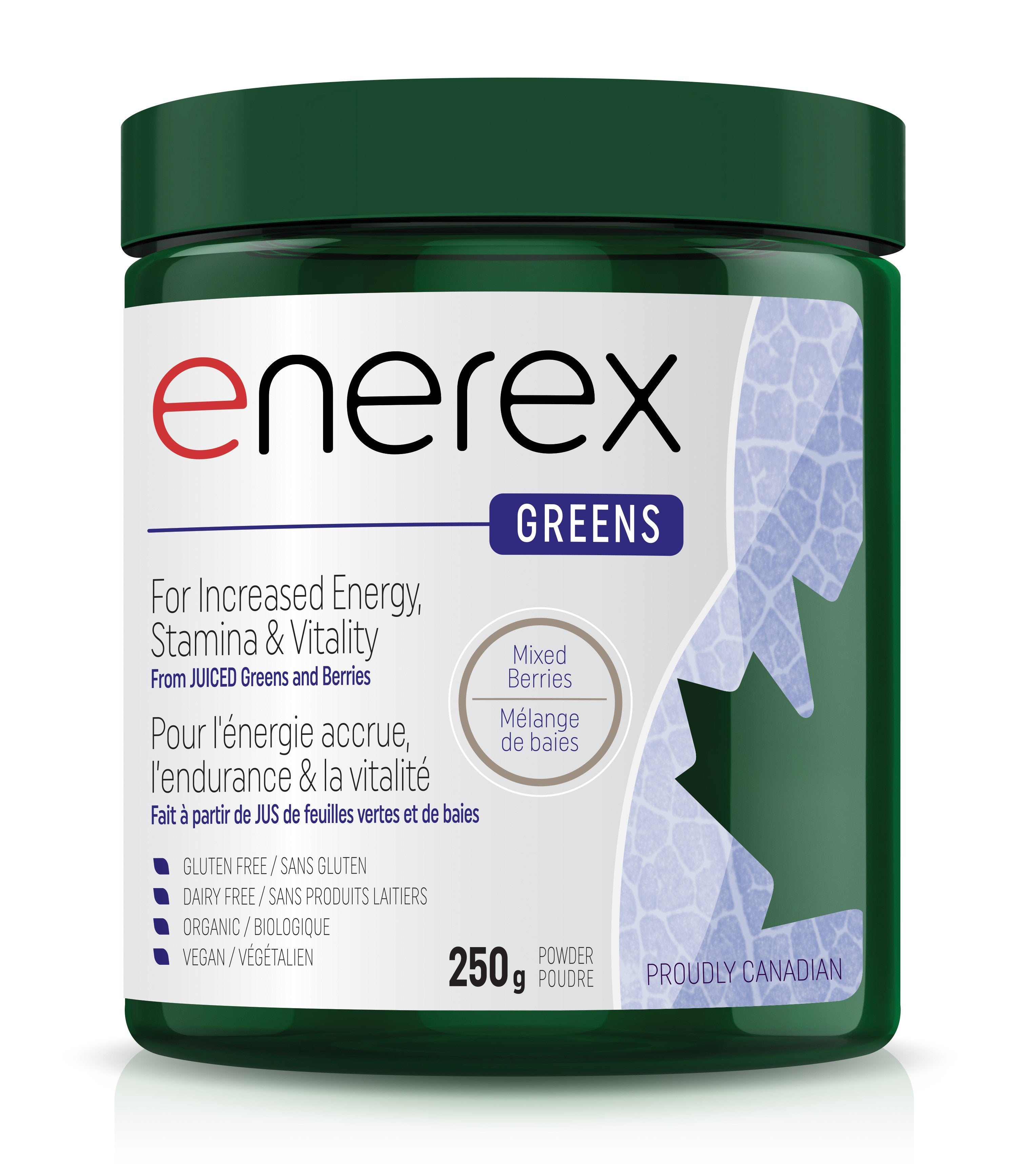 Enerex Greens Mixed Berries 250g