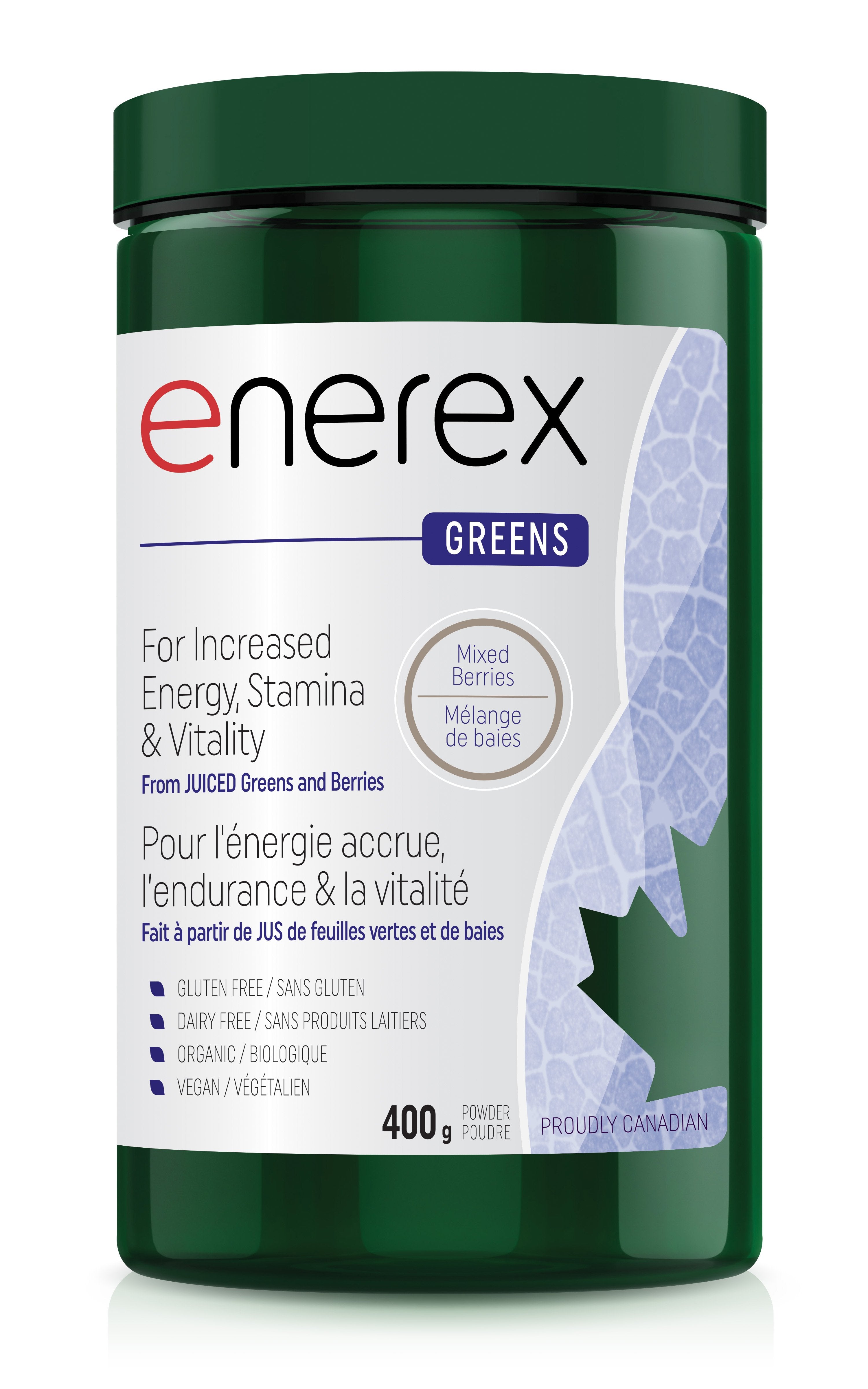 Enerex Greens Mixed Berries 400g