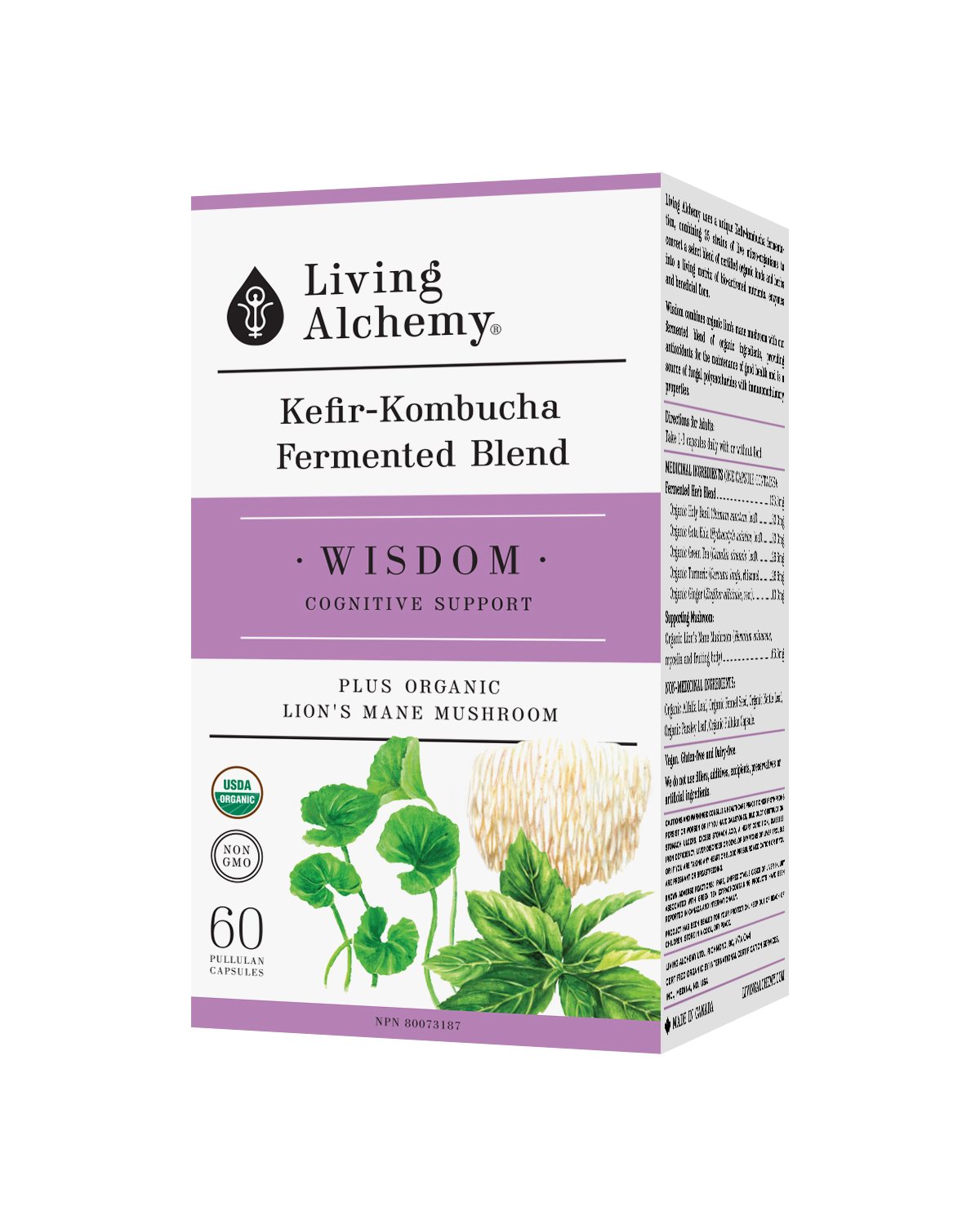 Living Alchemy Wisdom: Cognitive Support 60 Pullulan Capsules
