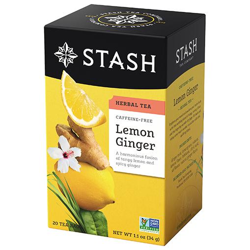 Stash Lemon Ginger Tea Caffeine Free 20 Teabags