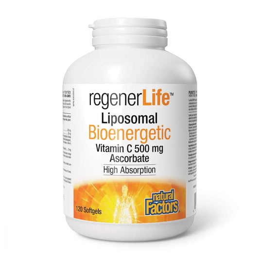 RegenerLife Liposomal Bioenergetic Vitamin C 500mg 120 Softgels
