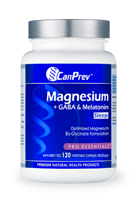 CanPrev Magnesium + GABA & Melatonin 120 Vegetarian Capsules