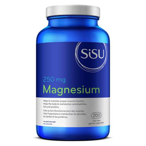 Sisu Magnesium 250mg 200 Vegetarian Capsules