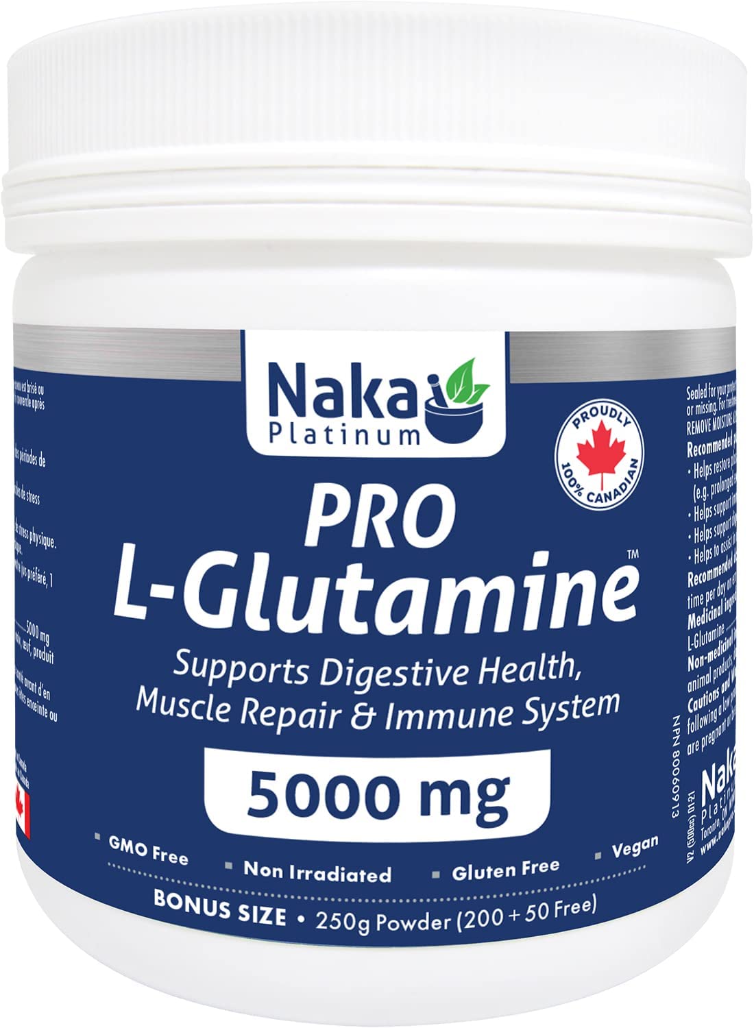 Naka PRO L-Glutamine Powder 5000mg 250g