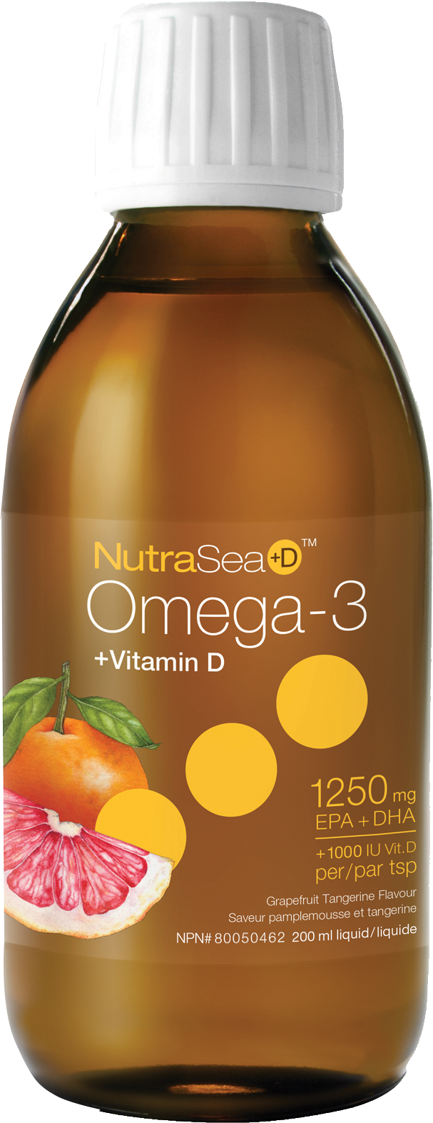Nutrasea HP + D Omega-3 Grapefruit Tangerine 200ml