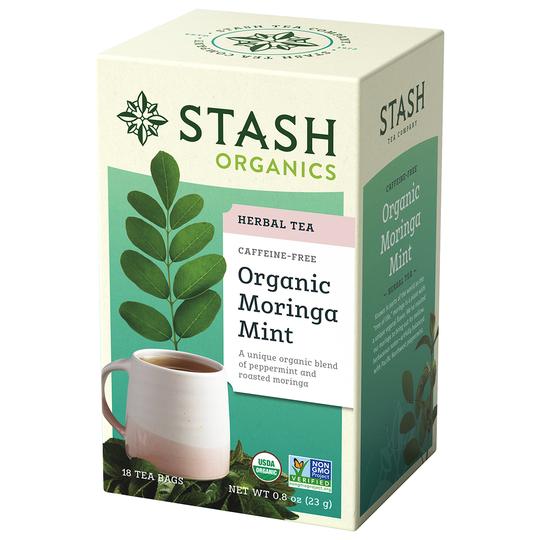 Stash Organic Moringa Mint Herbal Tea 18 Tea Bags