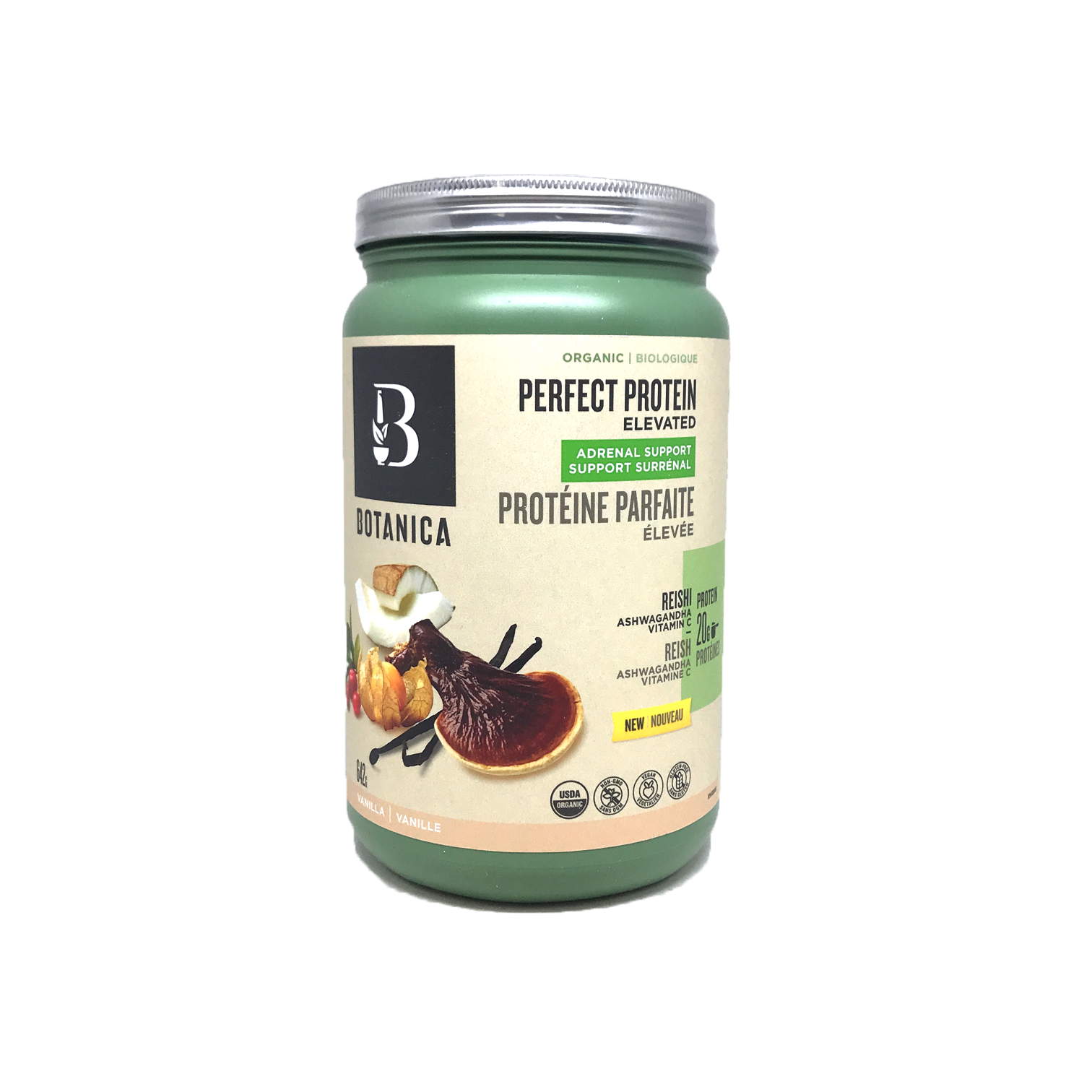 Botanica Organic Perfect Protein Elevated Adrenal Support Vanilla 642g