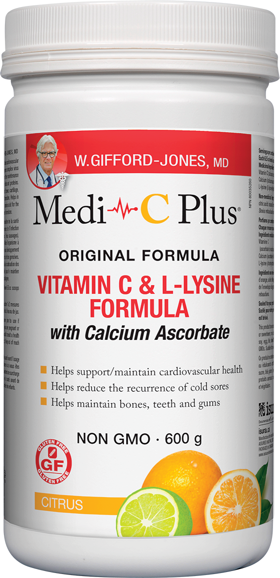 W. Gifford-Jones Medi-C Plus w/ Calcium Citrus Flavour 600g
