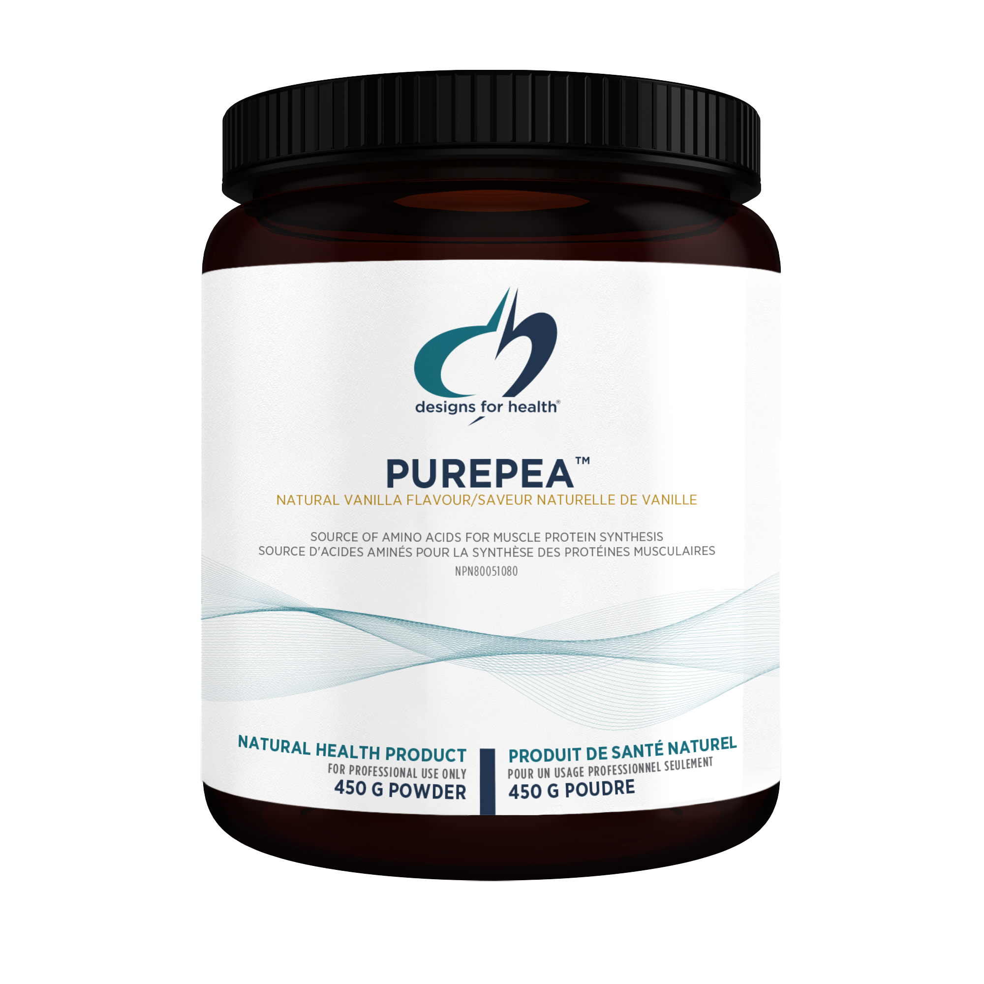 Designs for Health PurePea Natural Vanilla Flavour 450g Powder