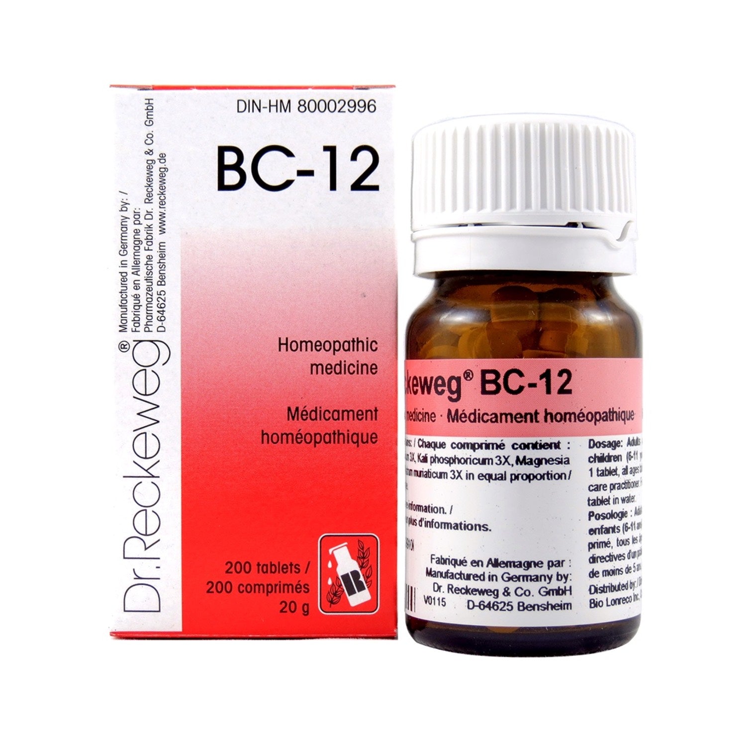 Dr. Reckeweg BC-12 200 Tablets 20g