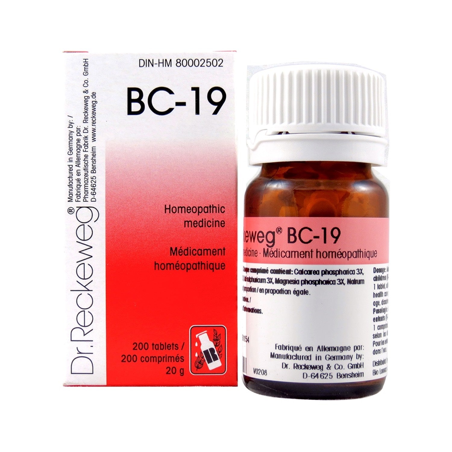 Dr. Reckeweg BC-19 200 Tablets 20g