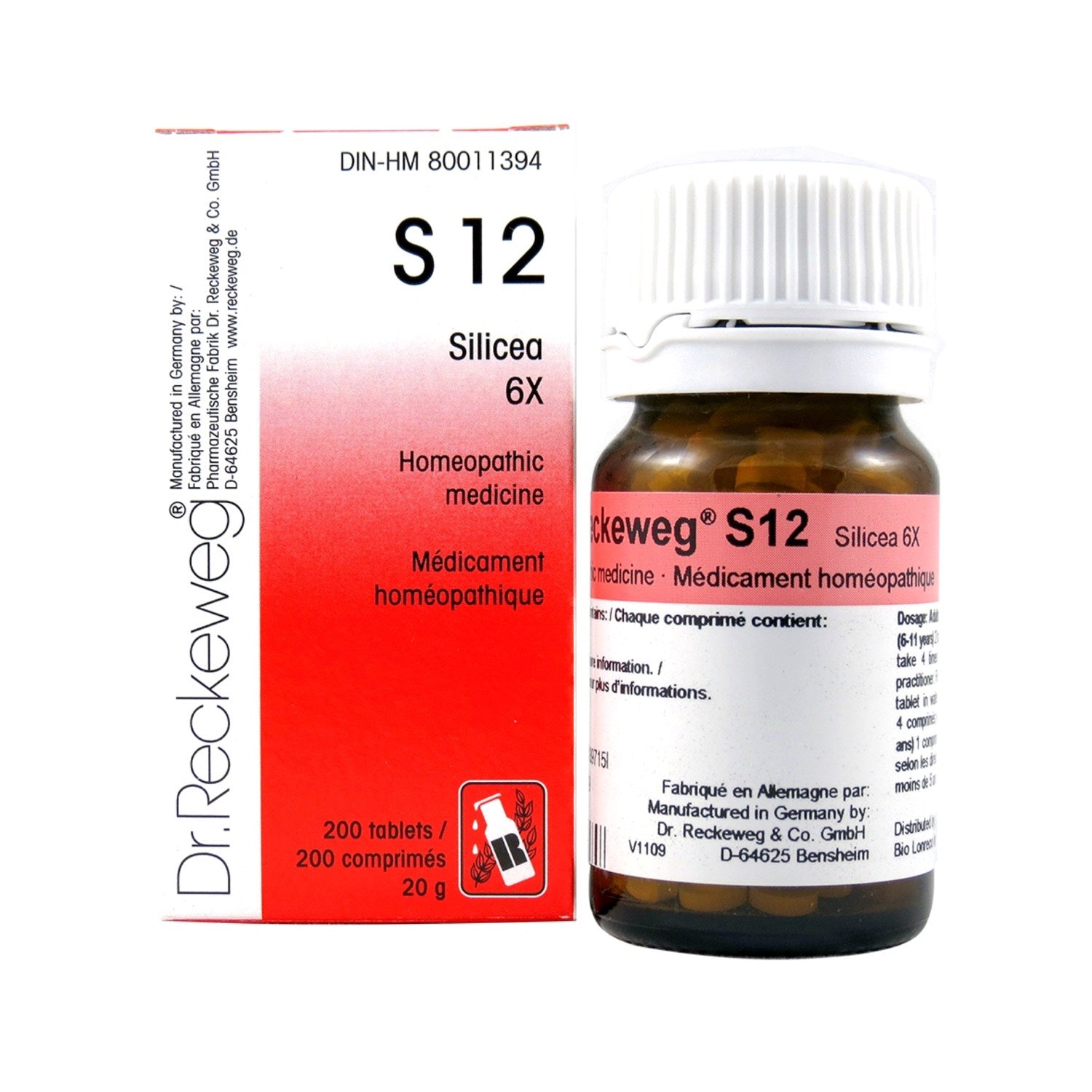 Dr. Reckeweg S12 Silicea 6X Tablets 20g