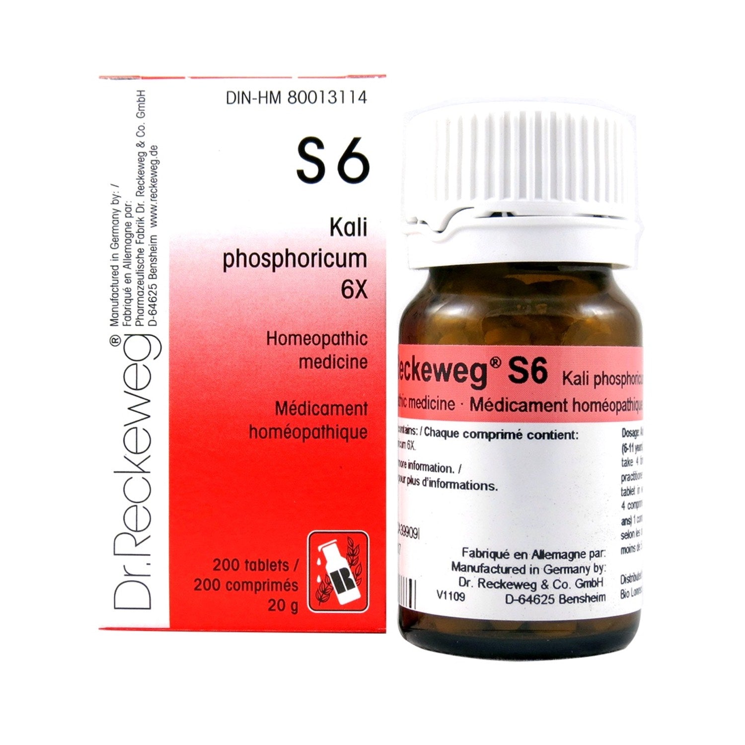 Dr. Reckeweg S6 Kali Phosphoric 6X Tablets 20g